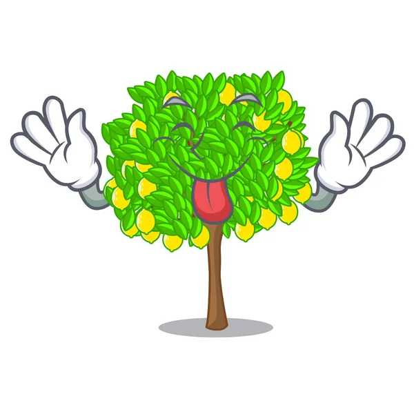 Langue citronnier dans le caractère pot — Image vectorielle