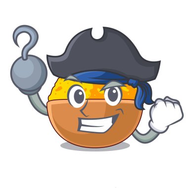 Maskot ile izole korsan zerdeçal tozu