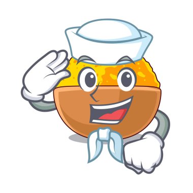 Maskot ile izole denizci zerdeçal tozu