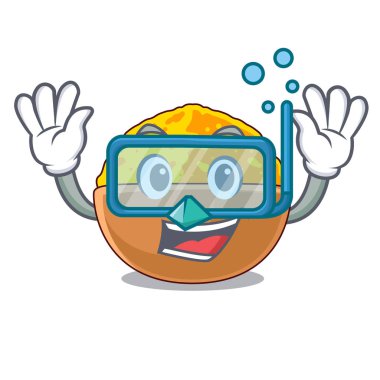 Karakter kabın içinde dalış zerdeçal tozu