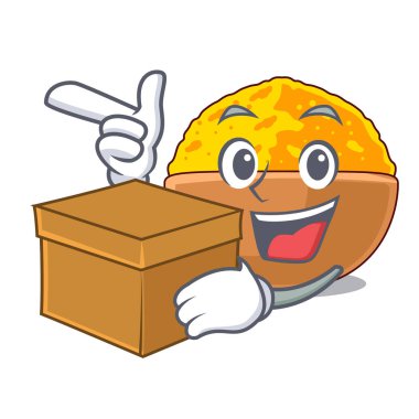 Karakter kase ile kutusu zerdeçal tozu