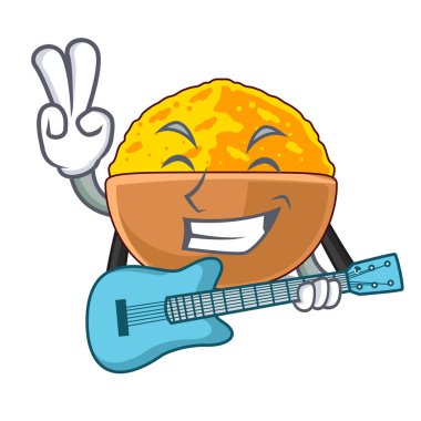 Karakter şekli ile gitar zerdeçal tozu