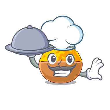 Şef gıda zerdeçal tozu karakter şekli ile