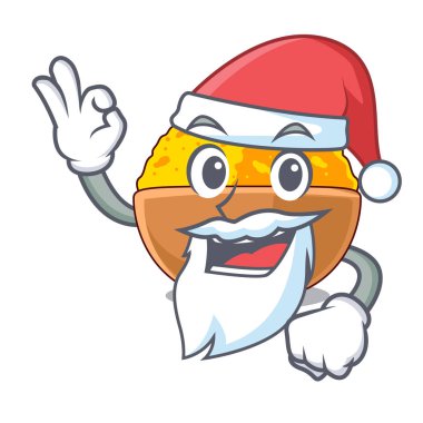 Ahşap çizgi film tablo yerleştirilen Santa zerdeçal tozu