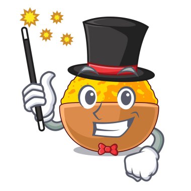 Ahşap çizgi film tablo yerleştirilen sihirbaz zerdeçal tozu