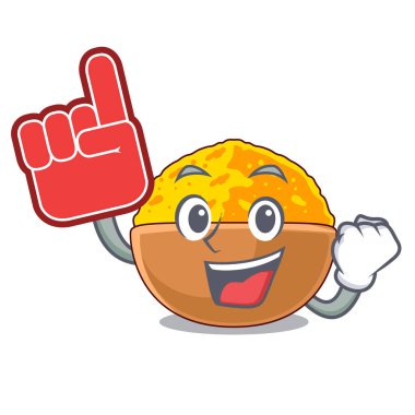 Ahşap çizgi film tablo köpük parmak zerdeçal tozu yerleştirilir