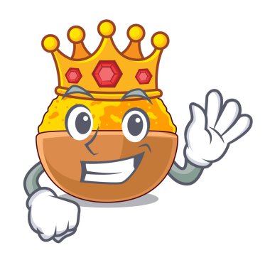 Kral zerdeçal tozu ahşap karikatür tablo yerleştirilir