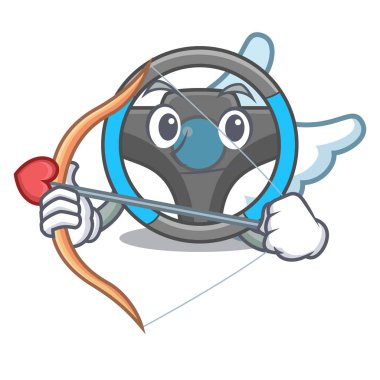 Aşk tanrısı direksiyon izole karikatür