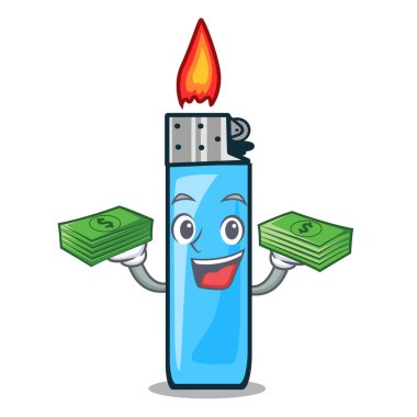 Para çantası ile plastik çakmaklar maskot cep yerleştirilir.