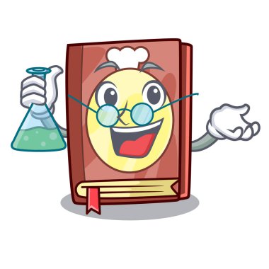 Karikatür izole Profesör tarif kitabı