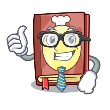 Karikatür izole iş adamı tarif kitabı