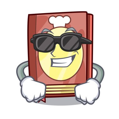 Karikatür izole süper cool tarif kitabı