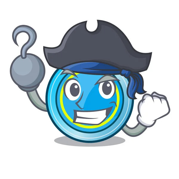 海盗飞盘的形状吉祥物 — 图库矢量图片