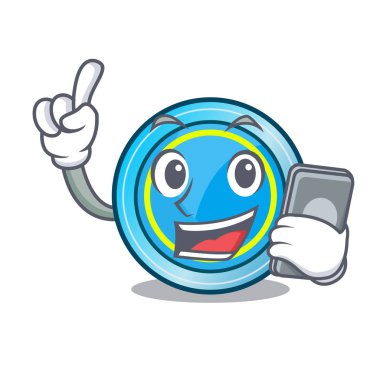 Frizbi ile bir maskot şeklinde telefon