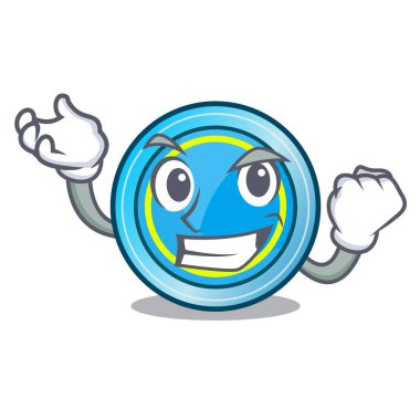 Başarılı frizbi ile izole karikatür