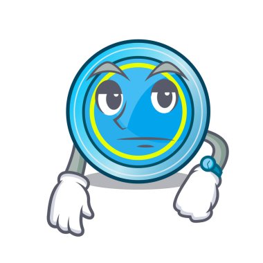 Frizbi sonraki bir ahşap karikatür tablo bekliyor