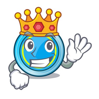 Frizbi sonraki bir ahşap karikatür tablo Kral