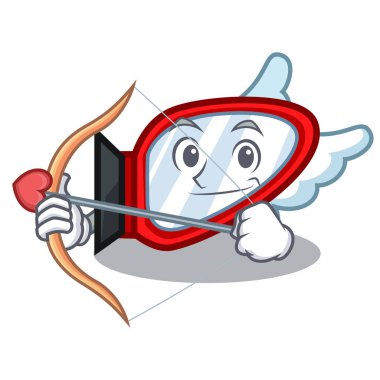 Aşk tanrısı yan ayna karakteri ile izole