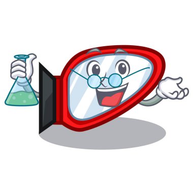 Profesör yan ayna çizgi film şeklinde