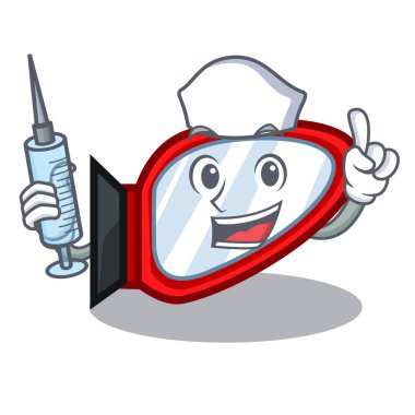 Hemşire yan ayna çizgi film şeklinde