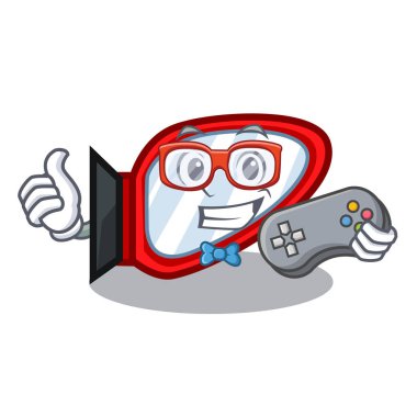 Bir çizgi film kutusunda oyun yan ayna