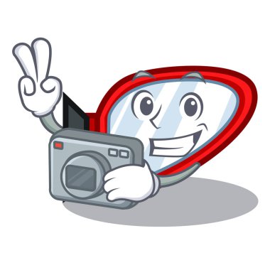 Fotoğrafçı yan ayna çizgi film kutusunda