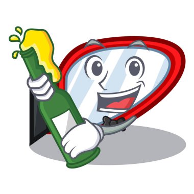 Bira ile yan ayna sonraki maskot tablo