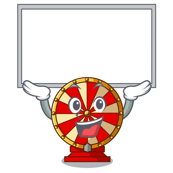 Вверх вращающееся колесо игры талисман формы — стоковый вектор