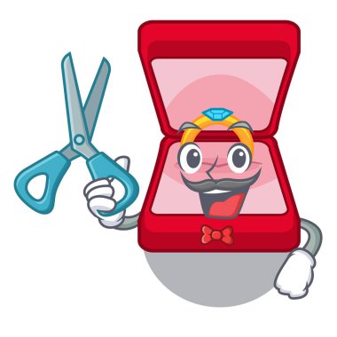 Kuaför alyans kutusu karikatür şeklinde