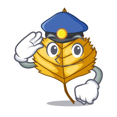 Polis yaprak maskot şeklinde huş ağacı