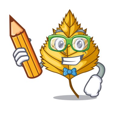 Öğrenci huş ağacı yaprak karakter izole