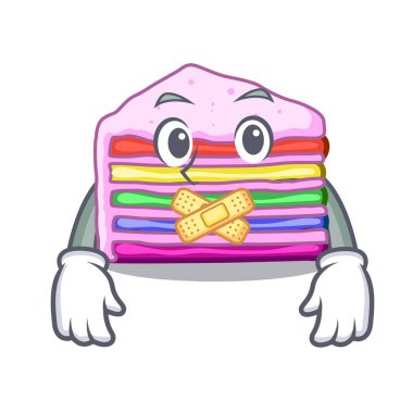 Sessiz gökkuşağı kek buz maskot dolabında