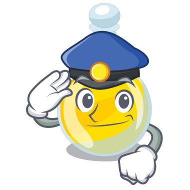 Polis susam yağı bir çizgi film şişe