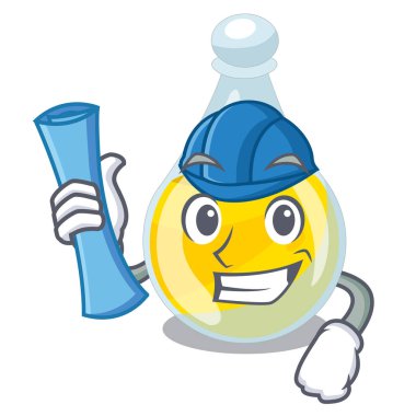 Mimar susam yağı ile karikatür izole