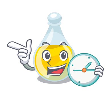 Çizgi film ile izole saat susam yağı ile