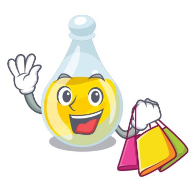 Susam yağı ile karikatür izole alışveriş