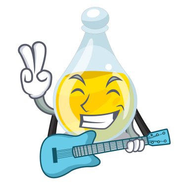 Gitar susam yağı ile bir maskot kase