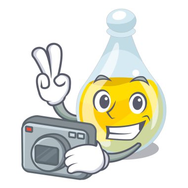 Fotoğrafçı susam yağı bir maskot kase