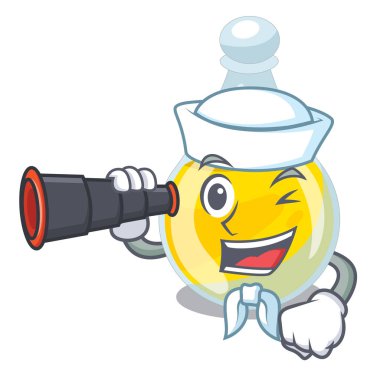 Denizci bir maskot kase dürbün susam yağı ile