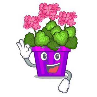 Tamam Sardunya çiçekleri karakter kök sopa