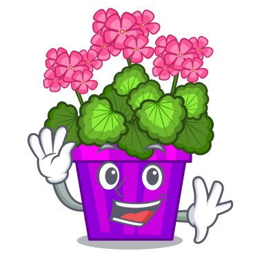 Sallama Sardunya çiçekleri karakter kök sopa