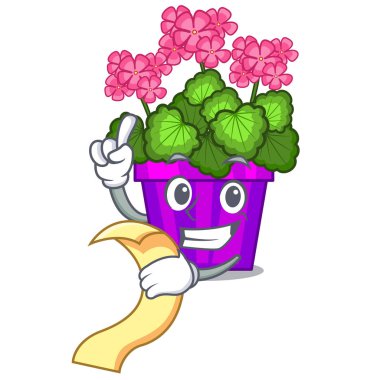 Çizgi film tencerede menü Sardunya çiçekleri ile