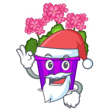 Santa Sardunya çiçekleri karikatür şeklinde