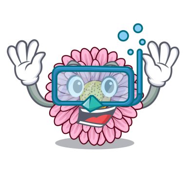 Dalış gerbera çiçek maskot kök sopa