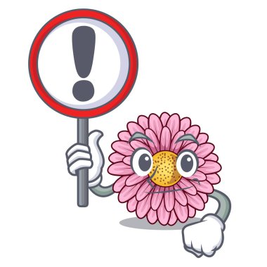 İşareti gerbera saksıyı ile karakter tablosunun üst kısmındaki