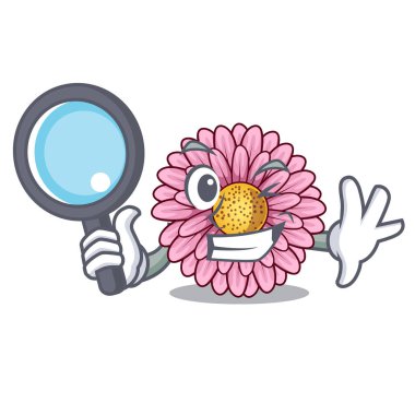 Dedektif gerbera çiçek maskot kök sopa