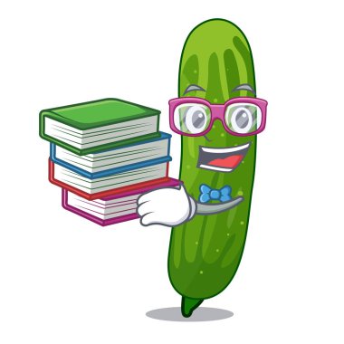 Öğrenci kitap taze salatalık dilim maskot kurul tarih ile