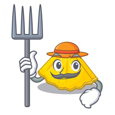 Karakter şekli ile çiftçi ananas dilimi