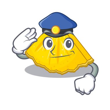 Karakter şekli ile polis ananas dilimi