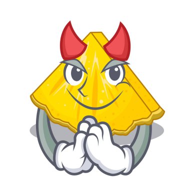 Şeytan ananas dilim karikatür buzdolabı